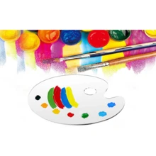 Transparent Acrylic Mixing Palette For Beauty Makeup Foundation Liquid Nail Art Makeup Artist Painting Art Student Professional Use - A - View 2