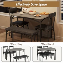 Kselythan Dining Table & Chair Sets - Grey - View 6