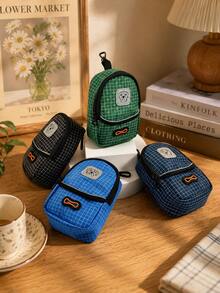 1個裝狗狗拾便袋分發器 狗狗拾便器 格紋垃圾袋 多功能寵物拾便袋/寵物零食袋 適用於多種牽繩 外出寵物使用 - 彩色 - 查看 3