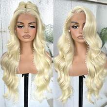 Blonde Lace Front Wig, Synthetic 13x4 Lace Front Wig Body Wave, Blonde Lace Frontal Wig For Women Glueless Daily Use 26 Inch - Multicolor - View 8