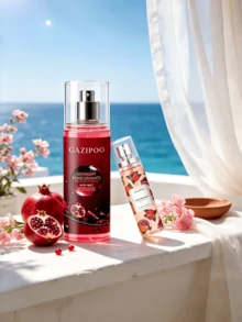 1pc 100ml And 20ml Luxury Pomegranate Fragrance Spray, Long-Lasting Air Freshener, Affordable Alternative To Big Brands, Essential For Vacations, Suitable For Indoor/Outdoor, Bathroom, Dates, Parties And Holidays For Deodorizing And Fragrance Enhancement, Excellent Gift Choice - Multicolor - View 5