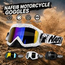 NafEid Adult Ski Goggles, High Definition Lens, TPU Frame, Windproof, Dustproof, UV Protection, Suitable For Cycling, Skiing, Mountaineering, Off-Road Motorcycle, Snowmobile Outdoor Sports Eyewear - Multicolor - View 3