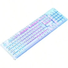 AOC KM100 Keyboard And Mouse Combo, RGB Backlit, White, USB Wired, Mechanical Gaming Keyboard, Ergonomic Design - View 7