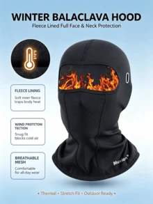 1/2 buah Balaclava Musim Dingin Berlapisan Bulu Domba, Masker Wajah Penuh Hangat Tahan Angin, Penutup Pelindung Kepala & Leher Elastis Bernapas untuk Ski Snowboard Cuaca Dingin, Syal Dalam Helm untuk Berkendara Motor dan Lari - MultiWarna - View 3