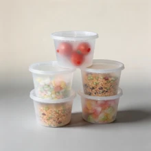 FookmeKag [48pcs] Food Storage Containers-16oz,24oz,32oz,Clear Plastic Containers (With Lids), For Storing Salads, Soups, Etc.|Stackable| Leak-Proof,Microwave/Dishwasher  Perfect For Halloween/Christmas Parties, Camping Trips, Back-To-School Parties, Etc. - 規格 - 查看 7