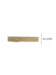 1 Roll Natural Linen Fabric With Linen Ribbon, Suitable For Gift Wrapping, Wedding Events, Parties, Home Bow Handmade Decoration - Flat Linen - View 10