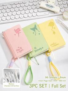 1 Pc Mini Pocket Notebook, Thick Portable Small Memo Pad, Cute Cartoon Blank Journal For Daily Notes, Check-In, Diary, Quick Writing, Students, Doctors, Office, School Supplies & Stationery - Multiple Options Available - View 14