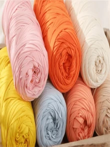 Rollo de hilo de 200g, para bolsas DIY hechas a mano, hilo multicolor - Naranja 1 - Ver 2