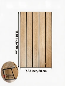 10pcs 3D Self-Adhesive Wood Grain Foam Wall Panels, Thickened Soundproof Decorative Wall Stickers, Easy DIY Home Decor, Suitable For Bedroom, Living Room, Kitchen, Ceiling And Background Wall - 30*20cm - 10pcs - View 3