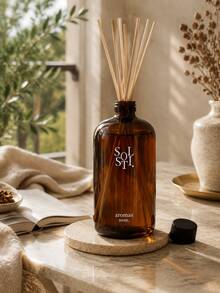 Pengharum Ruangan Reed Diffuser Alami 500ML, Dekorasi Pengharum Ruangan Gaya Kayu, Pengharum Ruangan Elegan, Dekorasi Ruangan Minimalis, Cocok untuk Ruang Tamu, Kamar Mandi, Lorong, Pilihan Hadiah, Aroma Teh Putih dan Oud - Beragam Aroma - View 8