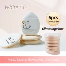 6pcs Mini Thumb Cushion Powder Puff Makeup Sponge, Dry And Wet Use, No Cake, No Foundation Absorption, Small Thumb Cushion Powder Puff - Multicolor - View 9