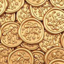 20 PCS/PACK 3D Wreath Heart Wax Seal Sticker,Wedding Invitation Envelope Seal Stickers,Self- Adhesive White Flower Stickers, Perfect For Invitation, Gift Wrapping, Christmas - Bow - Brown - View 1