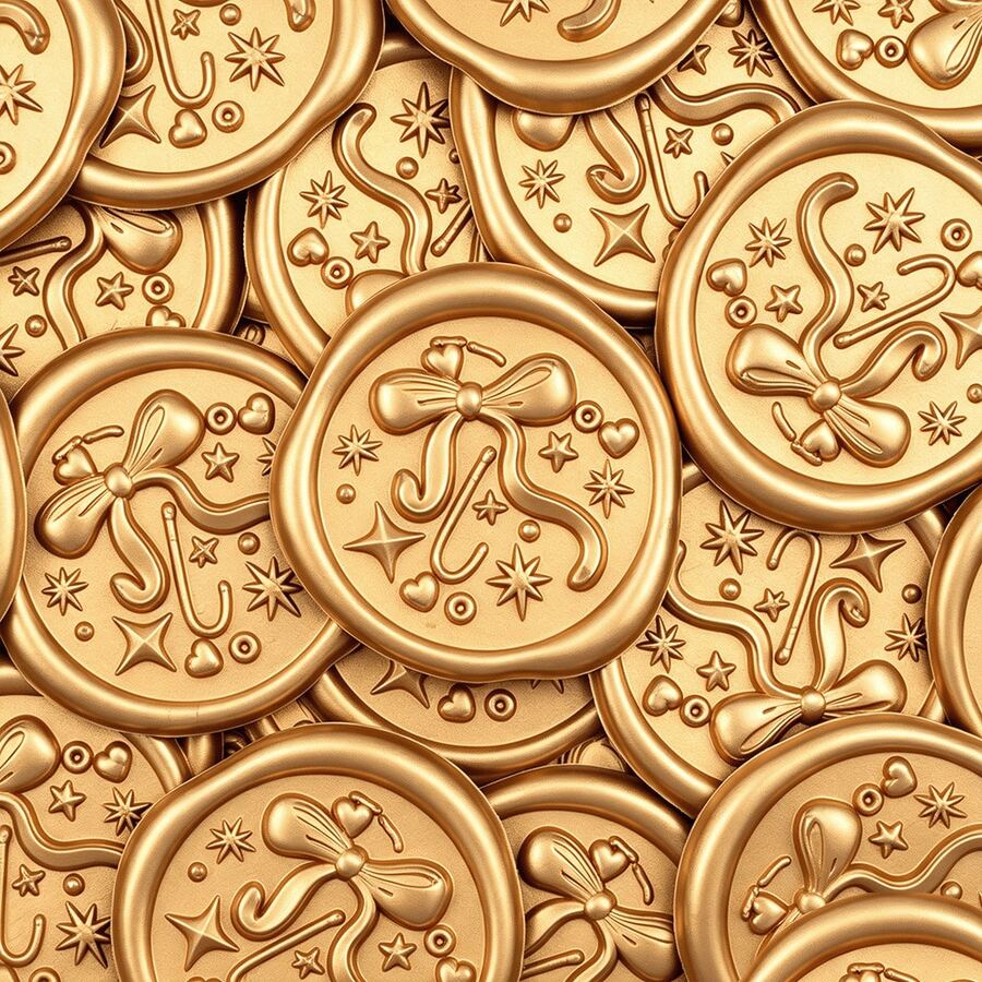 20 PCS/PACK 3D Wreath Heart Wax Seal Sticker,Wedding Invitation Envelope Seal Stickers,Self- Adhesive White Flower Stickers, Perfect For Invitation, Gift Wrapping, Christmas - Bow - Brown - View 1