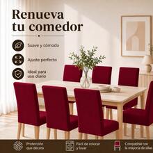 AMOROSA Chair Covers - Burgundy - View 6