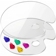 Transparent Acrylic Mixing Palette For Beauty Makeup Foundation Liquid Nail Art Makeup Artist Painting Art Student Professional Use - A - View 4