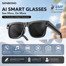 SENBONO Smart Glasses With 8MP HD Camera, Bluetooth Audio Glasses, Built-In Speaker And Microphone, Supports Hands-Free Video Recording And Photo Taking, Compatible With IOS/Android, Suitable For Men And Women - View 5