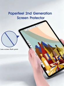 2片裝磨砂紙感螢幕保護貼 防眩光、防指紋、防刮，適用於 Galaxy Tab S9 S8 S7 S9FE S10+ S10 FE A9 A9+ S8+ S9+ S11 12.4吋 / 適用於 iPad Air Pro 11 13 5th/6th/7th/8th/9th/10th/11th 2025 2024 11吋 13吋 / 適用於小米 / 適用於華為 Matepad/榮耀 辦公繪圖書寫軟膜 - Matte - 查看 6