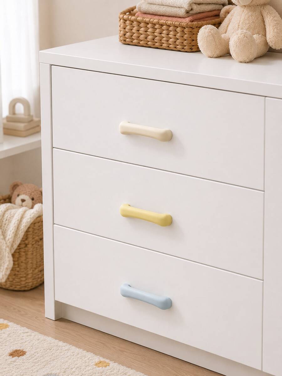 Ceramic Cabinet Handles, Curved Drawer Pulls, Wardrobe Door Knobs, Matte Furniture Handles, Suitable For Baby Room Cabinet Decoration - Long Handle - View 1