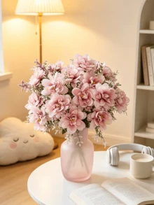 1/3 Buquê de Flores de Peônia Artificiais, Flores de Seda, Buquê de Peônia Falsa, Adequado para Decoração de Casa Estilo Fazenda, Centro de Mesa de Casamento Boêmio, Flores de Plástico Artificiais em Lote, Pode Ser Usado para Decoração de Vaso - Rosa Bebê - Visão 9