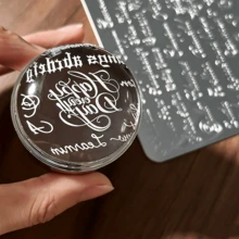 復古哥德式草寫字母美甲印花板，不鏽鋼英文手寫體字母單字美甲模板，可重複使用美甲印刷模板，適用 DIY 美甲裝飾 - 銀色 - 查看 4