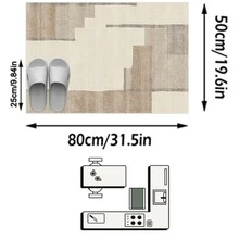 1 buah Karpet Area Bermotif Geometris Minimalis Modern Gaya Nordik dengan Sentuhan Antik - Lembut, Terbuat dari Bahan Kasmir Imitasi, Cocok untuk Kamar Mandi, Dapur, Pintu Masuk, Lorong, Samping Tempat Tidur, Ruang Tamu, Kamar Tidur, Keset Lantai yang Dapat Dicuci dengan Mesin Sepanjang Musim, Dekorasi Rumah - MultiWarna - View 13