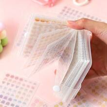 2400pcs Mini Cute Stickers Set With Storage Book, Portable Transparent Plastic Material, Multiple Exquisite Patterns, Ideal For DIY Journals, Scrapbooks, Notebooks And Photo Albums - A - View 5
