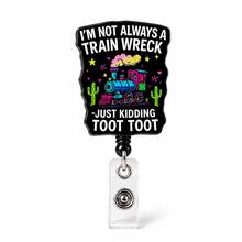 Retractable D Card Holder Reel With Cute Cartoon Design, Nurse Hospital Badge Holder Office Lanyard 1pc - X932 - View 9