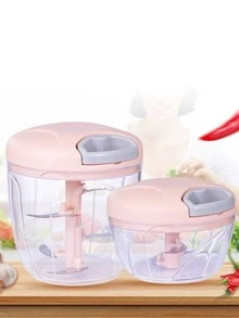 1pc (900ml/500ml) Manual Meat Grinder, Garlic Press, Rotary Garlic Chopper, Suitable For Vegetables, Ginger, Fruits, Nuts, Spices, Professional Onion, Carrot And Garlic Slicer, Kitchen Gadget, Household Item, Cooking Utensil, Meat Crusher - Efficient Kitchen Helper, No Electricity Required, Suitable For Home Gift, Vegetable Onion Cutter, Kitchen Cooking Accessory - Multiple Styles and Colors - View 3