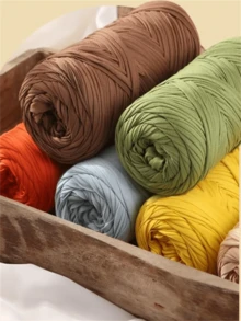Rollo de hilo de 200g, para bolsas DIY hechas a mano, hilo multicolor - Naranja 1 - Ver 6