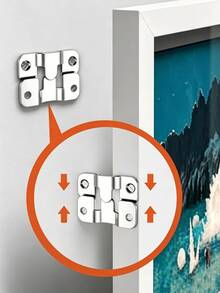 20/8pcs Embedded Installation Brackets, Interlocking Picture Frame Hooks, Heavy Duty Wall Hanging Hardware, Interlocking Furniture Connectors, Modular Sofa Connectors, Headboard Wall Mounting Hardware (20pcs Set Includes 20/40 Screws) - Multicolor - View 10