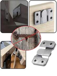 20/8pcs Embedded Installation Brackets, Interlocking Picture Frame Hooks, Heavy Duty Wall Hanging Hardware, Interlocking Furniture Connectors, Modular Sofa Connectors, Headboard Wall Mounting Hardware (20pcs Set Includes 20/40 Screws) - Multicolor - View 4