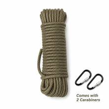 Tali Paracord 4mm, Tali Panjat Tebing dan Penarik Parasut Multifungsi untuk Aktivitas Luar Ruangan, Perlengkapan Evakuasi dan Bertahan Hidup, Paracord Kepang Tangan - tali panjat + gesper - View 14