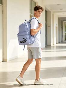 Unisex Outdoor Lightweight Backpack PUMA-PHASE-Backpack Student School Bag Laptop Commuter Bag 091164-31 - Grey - View 3