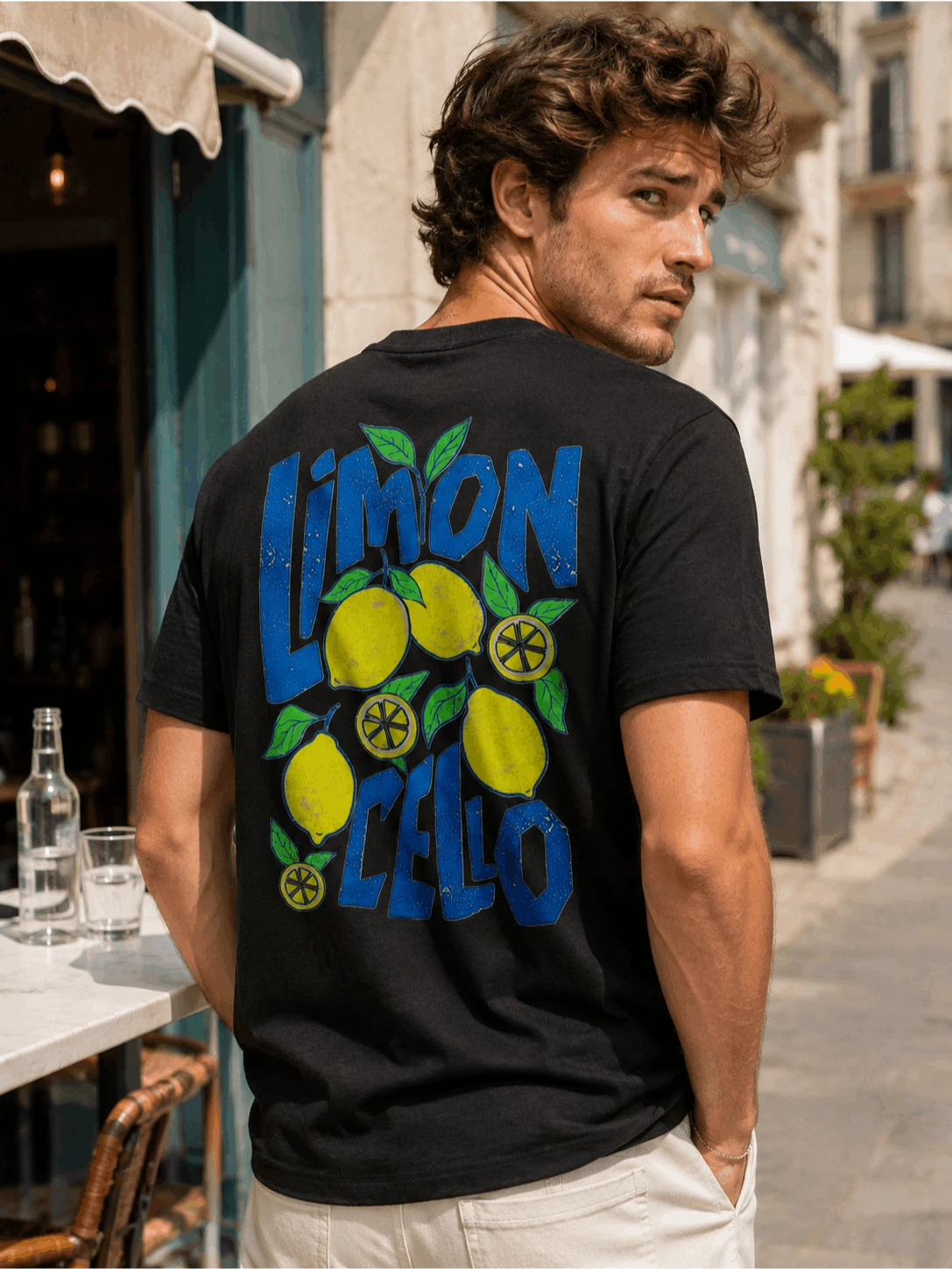 Men T-Shirts - 黑色 - 查看 1