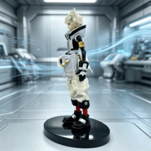 Wuthering Waves Rudo Figure, White-Haired Workwear Boy Game Character Desktop Collectible Display, Black And White Techwear Style Male PVC Static Model, Standing Pose Figure With Tech Backpack, Anime PC Case Decor Doll, Rudo, Gachiakuta, White-Haired Techwear Boy, Black And White Colorblock High-Neck Vest, Beige Multi-Pocket Workwear 3/4 Pants, Yellow Armband With Waist Hose Equipment, Black Oval Reflective Base, Cyber Wasteland Manga Merchandise - Multicolor - View 9