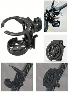 Creative Rotating Motorcycle Cup Holder, 360° Rotating Foldable Bicycle Water Bottle Holder, Universal Rail-Style Water Bottle Rack, Cycling Beverage Storage Rack - A - View 8