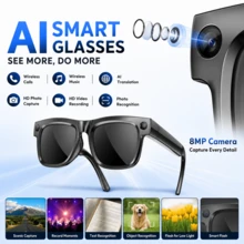 Kacamata Pintar SENBONO, Dilengkapi Kamera Definisi Tinggi 8MP, Kacamata Audio Bluetooth, Speaker dan Mikrofon Terintegrasi, Mendukung Perekaman Video dan Pengambilan Foto Bebas Genggam, Kompatibel dengan iOS/Android, Cocok untuk Pria dan Wanita - View 2