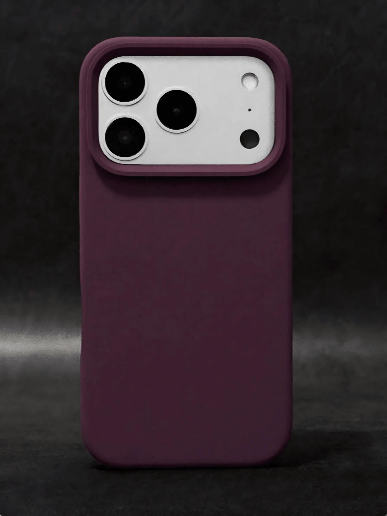 1pc Minimalist Liquid Silicone Magnetic Wireless Charging Phone Case, Compatible With IPhone 18 Pro Max 18 Pro 17 Air 16 14 13 12 15 Pro Max Plus, With Flocked Lens Protection - Plum - View 1