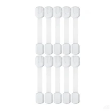 1/4 piezas Cerraduras ajustables para gabinetes, cerraduras para cajones, sin necesidad de perforación para gabinetes y cajones - Blanco - Ver 9