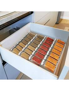Drawer Spice Rack, Kitchen Stackable Tiered Seasoning Rack, Organizer Storage Rack, Cosmetics, Jewelry Storage Rack Acrylic Material - Multicolor - View 6