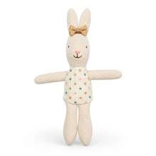 13cm Cute Linen Rabbit Plush Doll 1pc, Plaid Bowtie Rabbit Stuffed Doll, Children's Day Birthday Gift, Perfect Dollhouse Decoration And Accessory - Multicolor - View 22