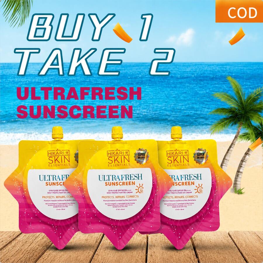 3瓶裝 UltraFresh 防曬乳 SPF50 PA+++,輕盈日常紫外線防護,保濕防曬套組,夏季必備,每瓶 50ml - 3pcs - 查看 1