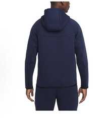 Nike Unisex Tech-Inspired Zip Hoodie Jogger Slim Fit Tapered Tracksuit With Cozy Lining Effortless Streetwear Outerwear For Men Women Sweatpants - Navy Blue Hoodie - 查看 2
