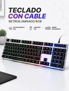 Wired RGB Gaming Keyboard And Mouse Set, Keyboard For Office And Gaming - View 4