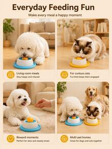 Pet Licking Bowl | Wet Food And Yogurt Licking, Slow Energy Consumption, Cleans And Cares For Oral Health, Suitable For Cats And Dogs, Plastic Material. Slow Feeding Bowl Licking Fun, Energy Consumption And Educational Interaction. - One Size Fits All - View 3