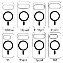 Compatible With Google 11 Pro XL 10 Pro XL 9 Pro XL, Pixel 10a/9a 11/11 Pro 10/10 Pro 9/9 Pro Phone Case, Glitter Transparent, Star Colorful Ring Supports Wireless Charging, PC+TPU - Star Magnetic - View 10