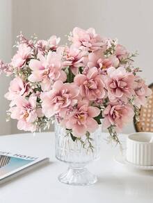 1/3 Buquê de Flores de Peônia Artificiais, Flores de Seda, Buquê de Peônia Falsa, Adequado para Decoração de Casa Estilo Fazenda, Centro de Mesa de Casamento Boêmio, Flores de Plástico Artificiais em Lote, Pode Ser Usado para Decoração de Vaso - Rosa Bebê - Visão 1