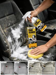Pembersih Busa Interior Mobil Rayhong, Desain Tanpa Air Praktis dan Bebas Khawatir, Mudah Membersihkan Jok Mobil, Plafon, Dasbor, Interior Pintu, dan Area Lainnya. Formula Lembut Tidak Merusak Material Interior. Penting untuk Pembersihan dan Perawatan Harian, Mudah Mengembalikan Interior ke Tampilan Asli yang Bersih dan Segar. (Produk Telah Diperbarui, Kemasan Luar Sedikit Berbeda, Efek Sama, Kemasan Baru dan Lama Didistribusikan Secara Acak) - Liquid - View 1