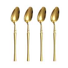 2/4/6/12pcs Stainless Steel Tea Spoons Coffee Spoons Stirring Spoons Suitable For Cafes, Afternoon Tea, Hotels, Restaurants, Etc. - Gold - View 8