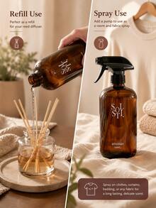 Pengharum Ruangan Reed Diffuser Alami 500ML, Dekorasi Pengharum Ruangan Gaya Kayu, Pengharum Ruangan Elegan, Dekorasi Ruangan Minimalis, Cocok untuk Ruang Tamu, Kamar Mandi, Lorong, Pilihan Hadiah, Aroma Teh Putih dan Oud - Beragam Aroma - View 6